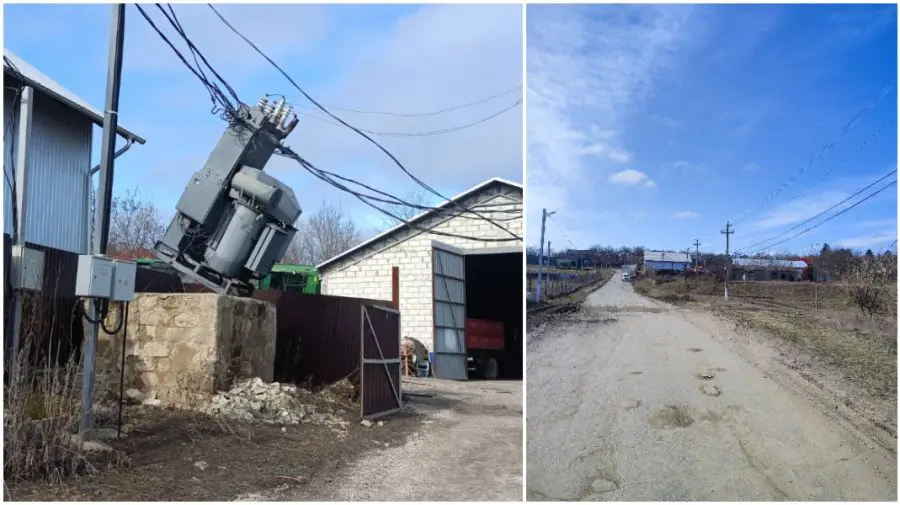 O parte din satul Bălășești a rămas fără electricitate. Primarul acuză un consilier local de distrugerea rețelei