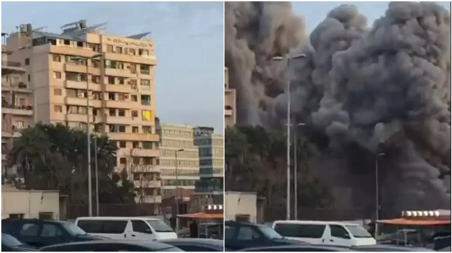 VIDEO Atac în centrul Beirutului. O clădire de 12 etaje, distrusă complet de aviaţia israeliană
