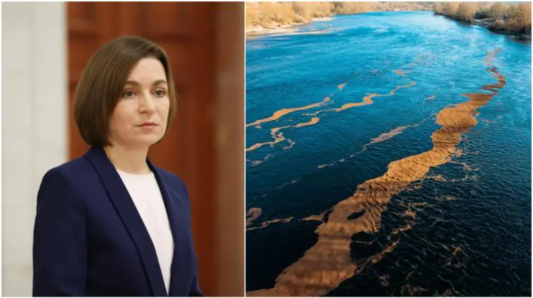 Președinta Maia Sandu acuză Moscova de deversarea petrolului în Nistru: „Rusia poartă întreaga responsabilitate”