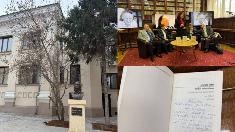 VIDEO Craiova: dezvelirea bustului poetului Grigore Vieru, la 108 ani de la Unirea Basarabiei