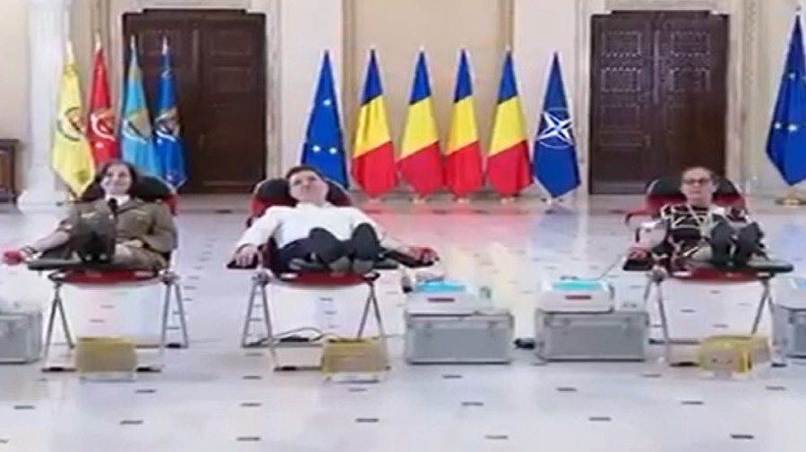 VIDEO Solidaritate la Palatul Cotroceni: președintele României participă la donarea de sânge