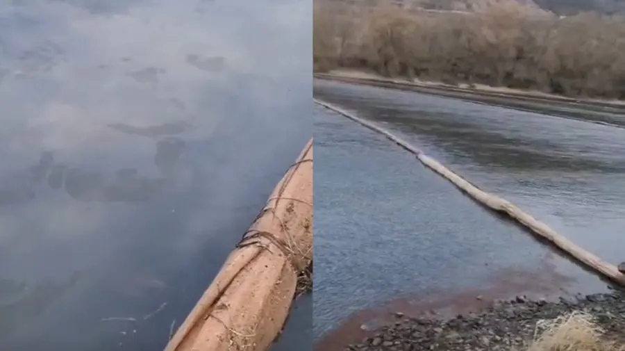 VIDEO 20 de baraje absorbante, folosite pentru a limita răspândirea produselor petroliere pe Nistru