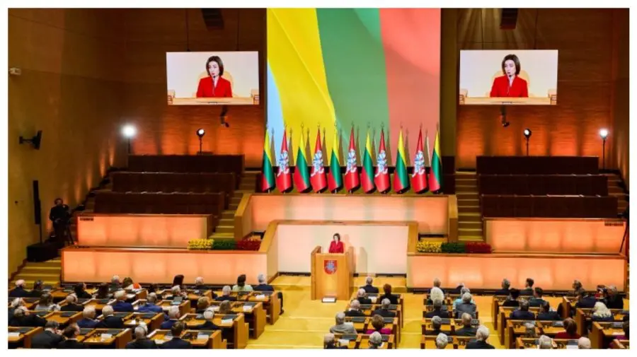 Maia Sandu, în plenul Parlamentului Lituaniei: ”Supraviețuirea Ucrainei merge mână în mână cu a noastră”