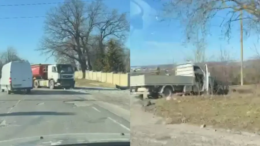 VIDEO Două mașini s-au lovit la Stăuceni: Unul dintre șoferi a fost rănit