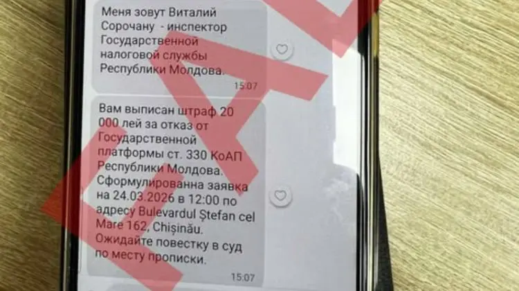 Atenție, cetățeni: Escrocii se dau drept angajați SFS și anunță amenzi fictive de 20.000 de lei