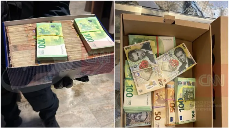 Percheziții DNA cu descoperiri șocante: sute de mii de euro găsiți în cutii de carton