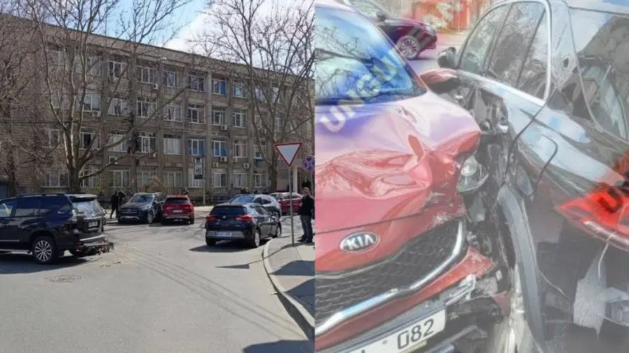Patru mașini implicate într-un accident în capitală: O șoferiță ar fi leșinat la volan