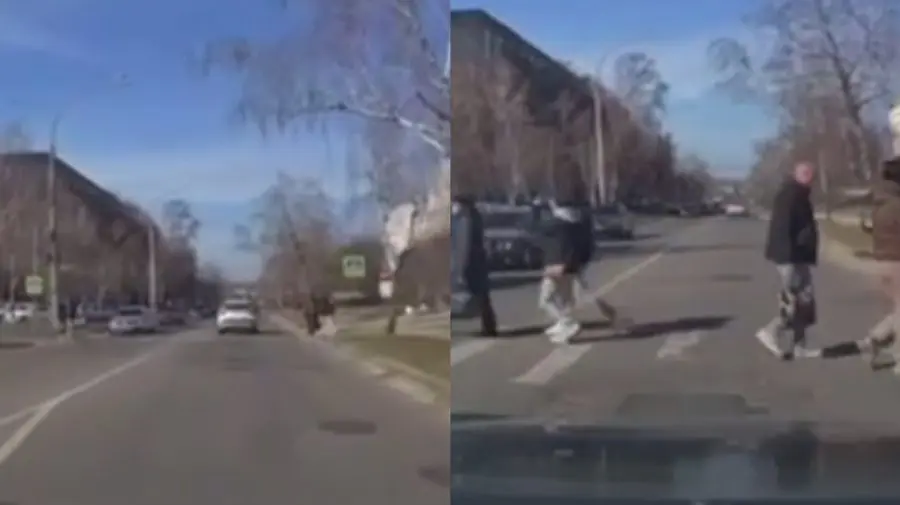 VIDEO Șoferiță amendată după ce nu a acordat prioritate pietonilor pe un bulevard din Chișinău