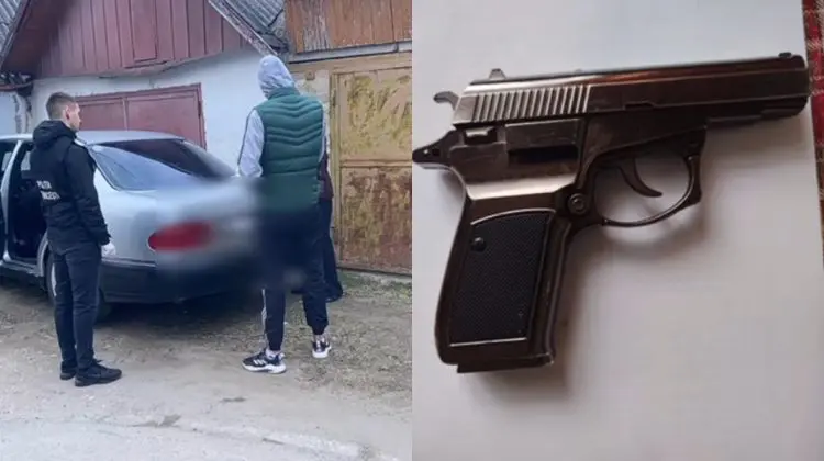 Tânăr șantajat cu armă pentru o datorie fictivă: VIDEO cu patru bărbați reținuți după furtul mașinii