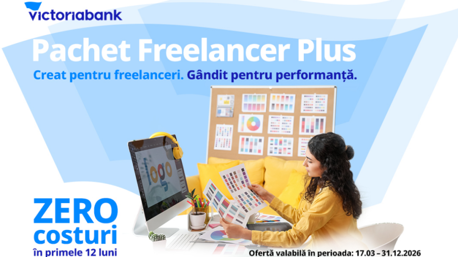 Victoriabank oferă un an de servicii bancare gratuite pentru freelanceri