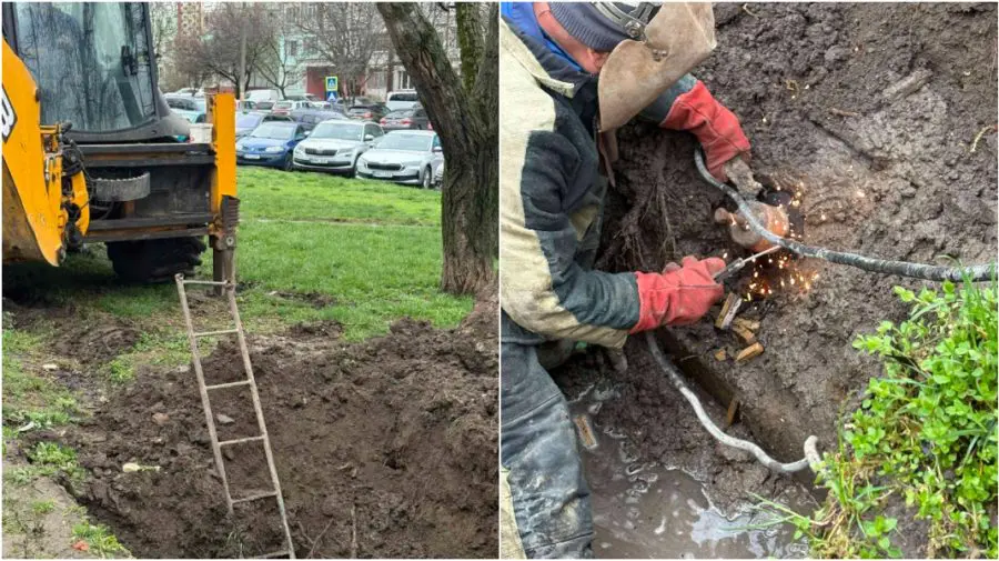Avarie la o conductă de pe strada Andrei Doga din Capitală. Furnizarea apei nu a fost afectată