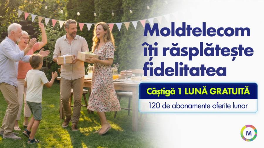 Moldtelecom lansează campania „Luna ta gratuită”: până la 1000 de abonamente oferite clienților