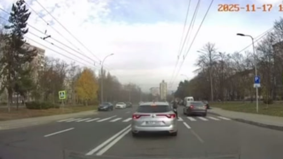 VIDEO Incident viral: șofer reținut după ce nu a cedat prioritatea unui pieton