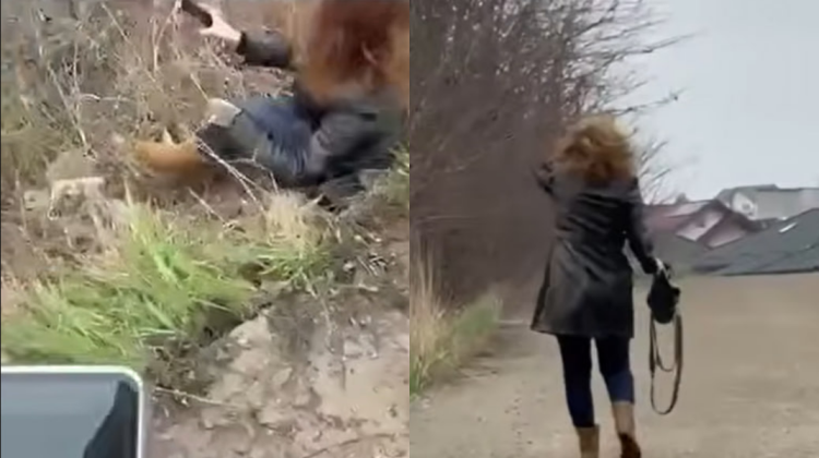 VIDEO Momentul în care o profesoară din Iași sare dintr-o mașină în mers
