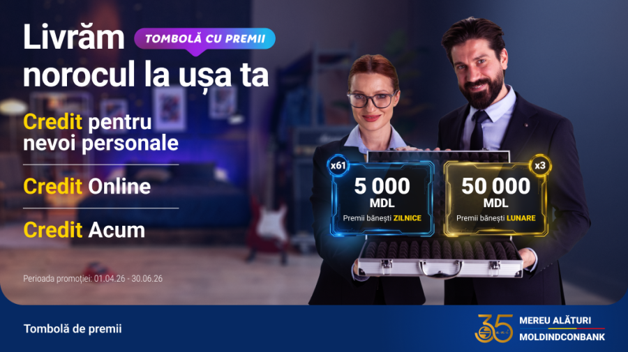Credite de consum cu beneficii: Moldindconbank dă start unei promoții cu premii zilnice și câștiguri mari
