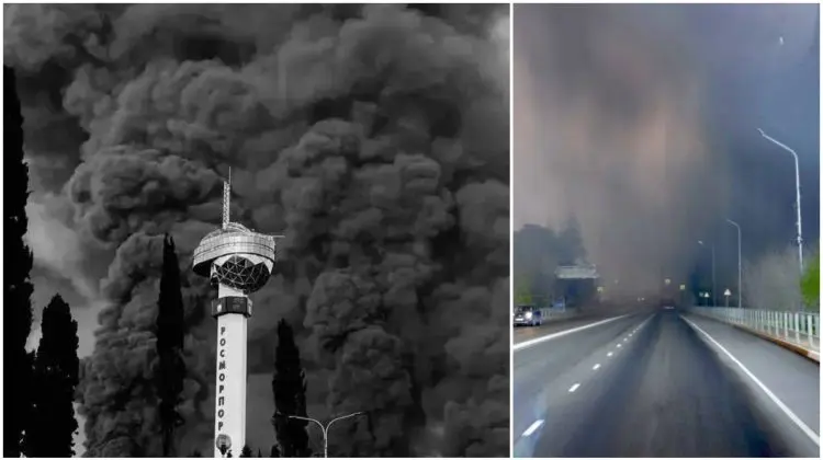 VIDEO „Ploaie de petrol” și aer toxic în sudul Rusiei. Incendiul la rafinăria din Tuapse provoacă o criză ecologică