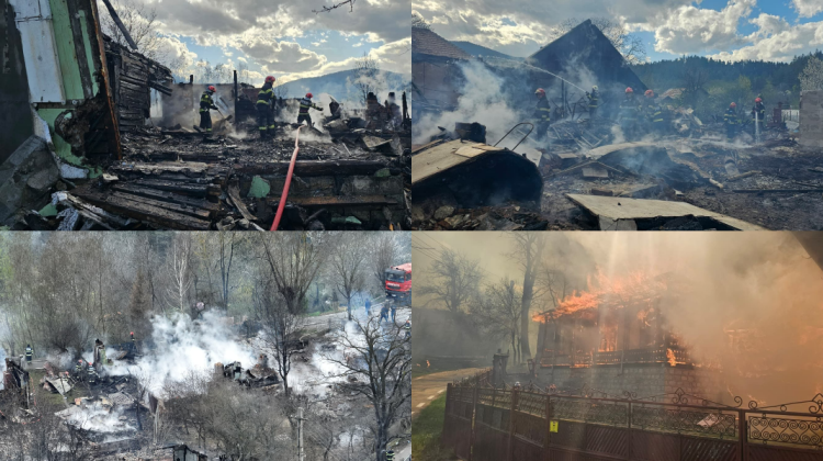 VIDEO Incendiu devastator în județul Vrancea: peste 30 de case mistuite, iar peste 300 de oameni au fost evacuați