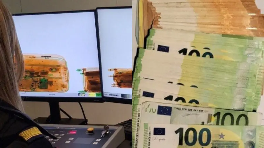 FOTO Valiză cu surprize! Peste 30.000 de euro nedeclarați, găsiți în bagajul unui bărbat