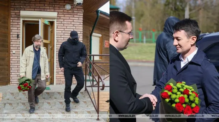 Alexandru Bălan, întâmpinat cu flori în Belarus după ce Moldova l-a grațiat pentru a-și recupera ofițerii SIS