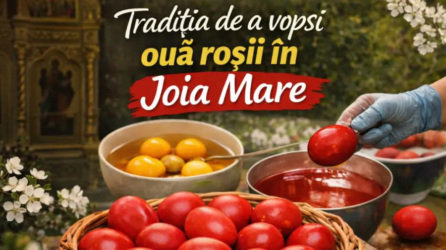 REPORTAJ Ouăle roșii de Paști: ce simbolizează, cum le vopsești natural și de ce să eviți vopseaua din comerț