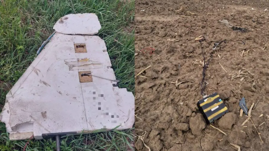 FOTO Obiect asemănător unei drone, depistat într-un câmp din raionul Telenești. Polițiștii, la fața locului