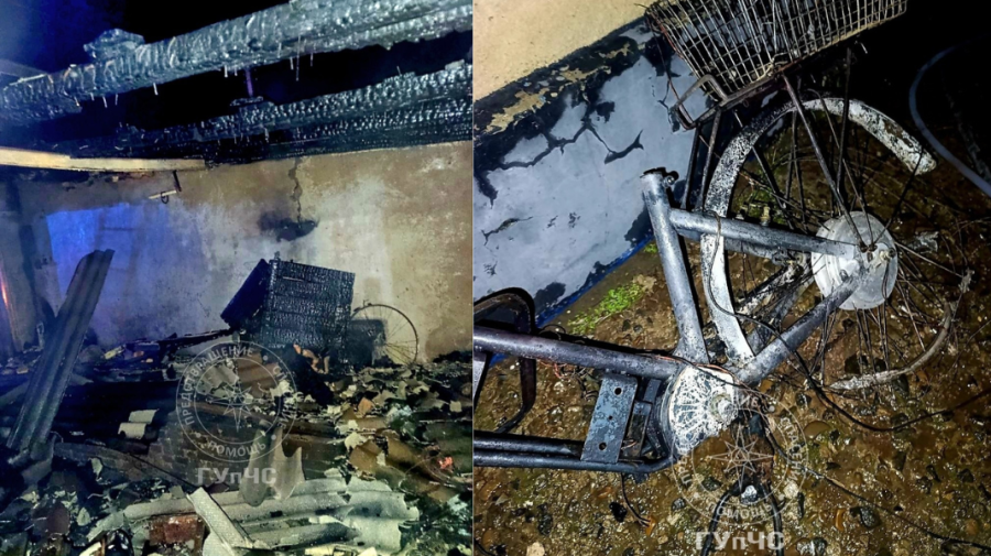 VIDEO Bicicleta electrică pusă la încărcat a provocat un incendiu de proporții. Nu a mai rămas aproape nimic din garaj