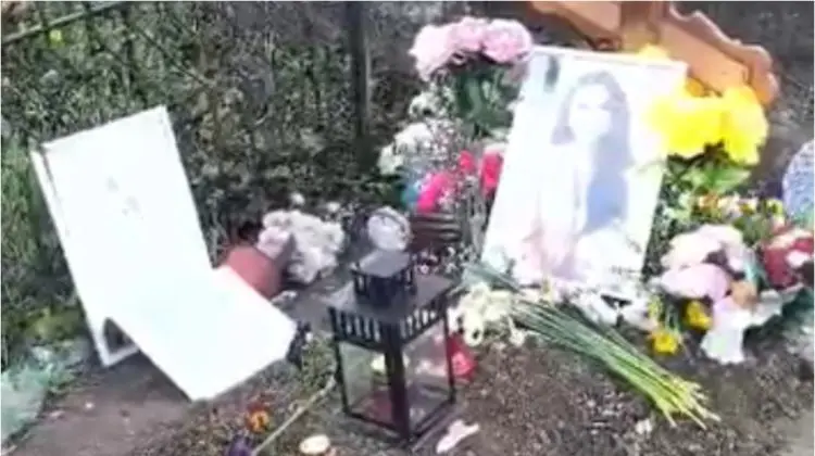 VIDEO Mormântul Andreei Cuciuc a fost profanat: „Pași pe mormânt și lumânari stranii probabil ritualuri”