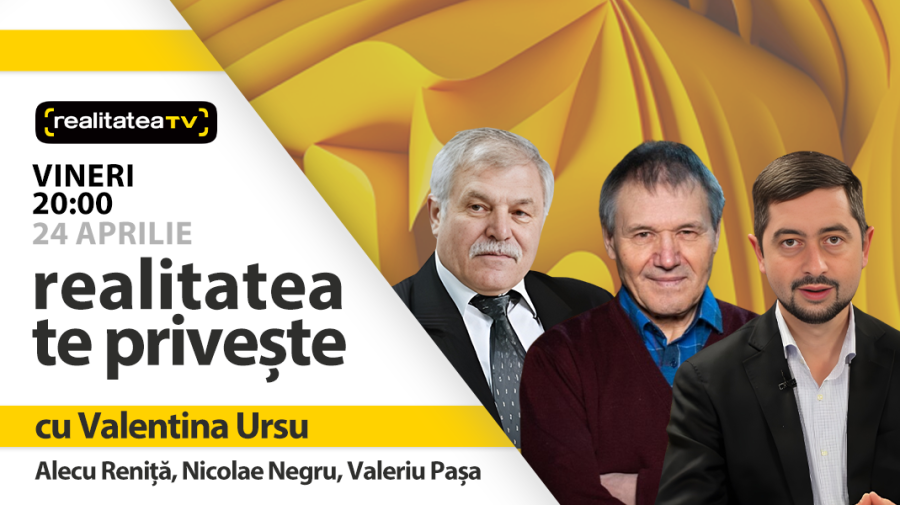 Alecu Reniță, Nicolae Negru și Valeriu Pașa, invitați la emisiunea “Realitatea te privește”