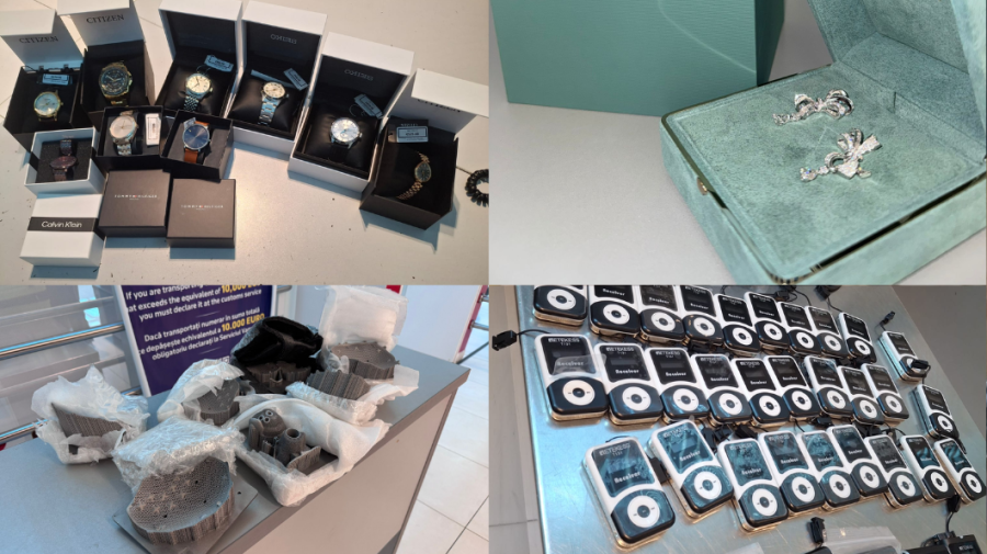 Bijuterii, ceasuri și electronice nedeclarate, depistate în bagajele pasagerilor pe Aeroportul Chișinău