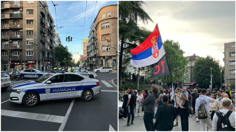Haos la protestele din Belgrad: Un bărbat de 90 de ani, rănit după ce un șofer a intrat cu mașina în manifestanți