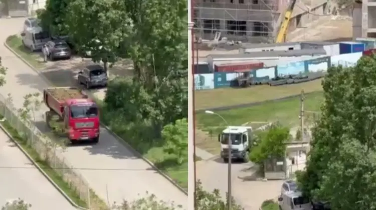 VIDEO Revoltă în capitală: camioanele cu nisip și pietriș lasă murdărie pe străzi