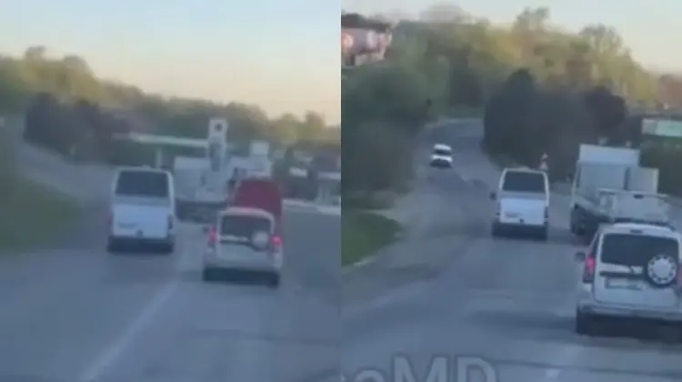 VIDEO Depășire periculoasă pe traseul Anenii Noi-Căușeni. Șoferul riscă să rămână fără permis