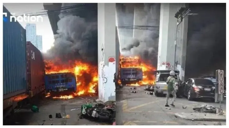 Tragedie în Bangkok: un tren de marfă a spulberat un autobuz cu pasageri. Cel puțin 8 oameni au murit