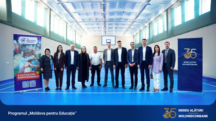 Moldindconbank susține modernizarea școlilor: la Liceul Ivan Vazov din Taraclia a fost inaugurată sala de sport
