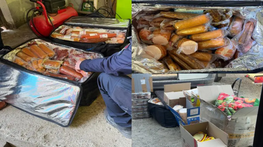 Surpriză în valizele unui străin: 350 de kilograme de preparate din carne, găsite de polițiștii de frontieră
