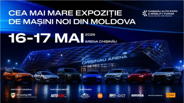 Arena Chișinău, 16-17 mai: Peste 100 de mașini noi, test drive și finanțare premium la Auto Expo & Mobility Forum 2026