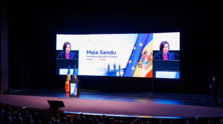 Maia Sandu, la conferința de 9 Mai: Nu putem tolera suprapunerea comemorării cu glorificarea regimului sovietic
