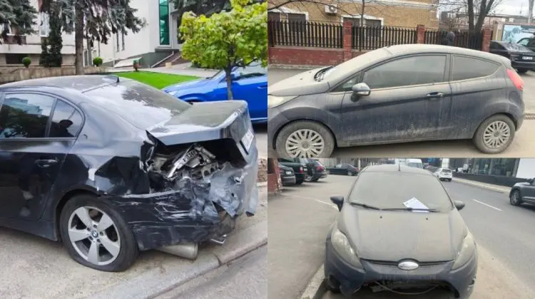 Mașinile abandonate din curțile blocurilor, evacuate din sectorul Buiucani al capitalei