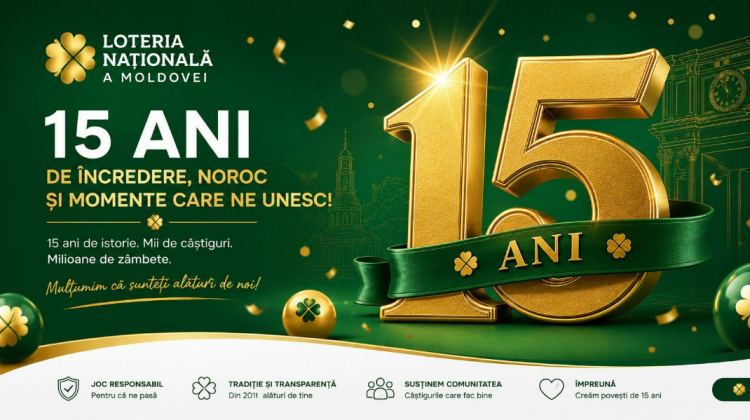15 ani de activitate ai S.A. „Loteria Națională a Moldovei”