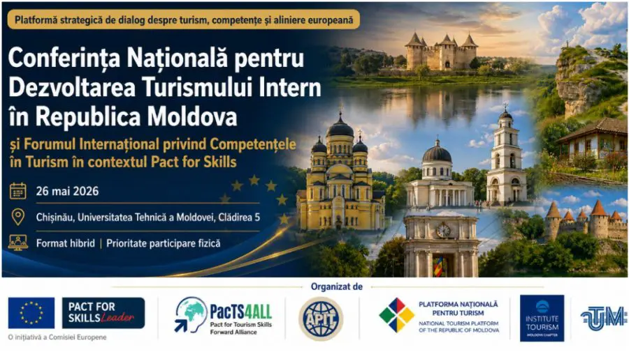 Chișinăul va găzdui o conferință națională dedicată turismului intern. Evenimentul va reuni experți și parteneri europeni