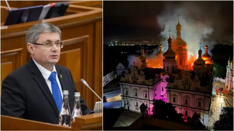 Igor Grosu condamnă atacul Rusiei asupra Kievului. „Imaginile cu incendiul de pe acoperișul catedralei sunt dureroase”