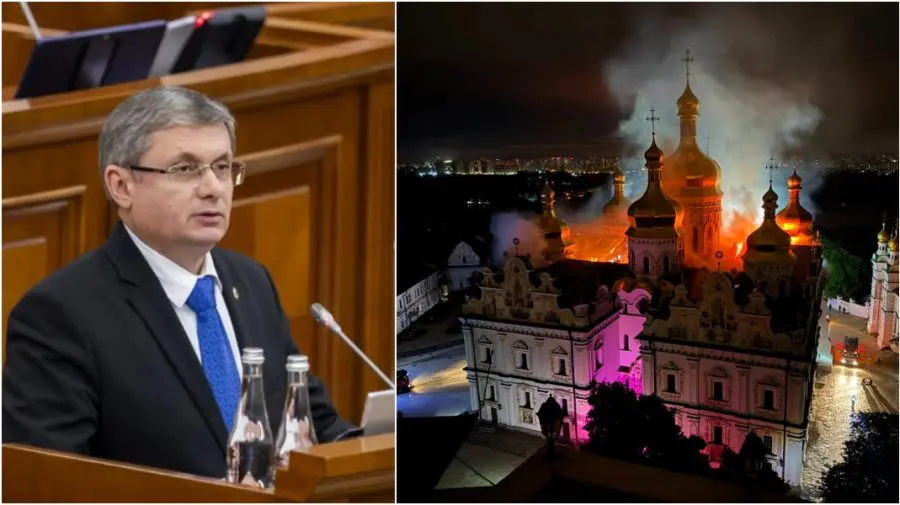 Igor Grosu condamnă atacul Rusiei asupra Kievului. „Imaginile cu incendiul de pe acoperișul catedralei sunt dureroase”