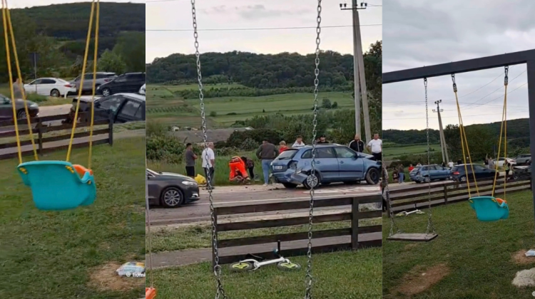 VIDEO Accident violent la Bahmut: Două femei au avut nevoie de îngrijiri medicale
