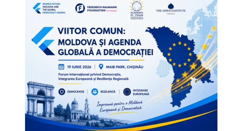 Chișinăul găzduiește, pe 19 iunie, Forumul „Viitor Comun: Moldova și Agenda Globală a Democrației”