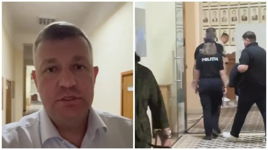 VIDEO Consilierul municipal Denis Șova acuză Poliția că ar fi verificat ședința CMC: „Au spus că au indicații de sus”