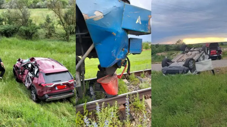 Un automobil cu cinci persoane, lovit de o locomotivă la Cimișlia