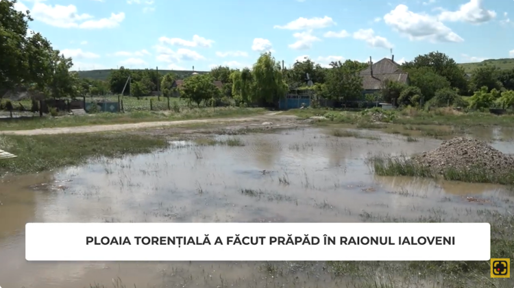 Un copil, luat de viitură și salvat de tatăl său. Ploile torențiale au făcut ravagii în raionul Ialoveni
