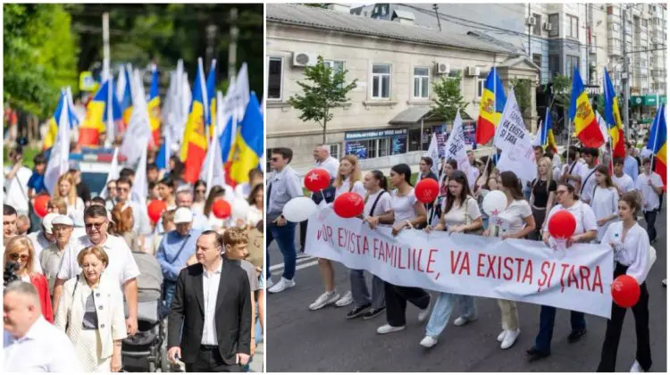Socialiștii au organizat Marșul Familiei în capitală. Igor Dodon spune că au participat circa 3.500 de persoane