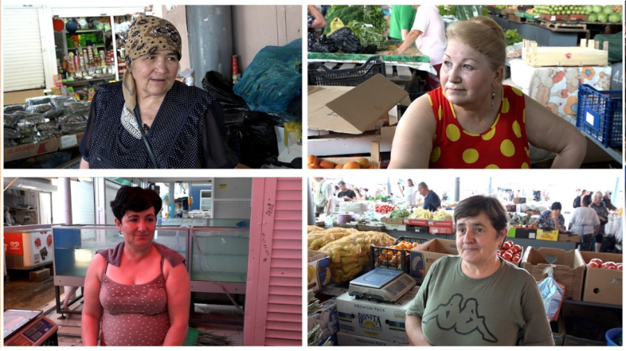 ”De la căldură mă doare tensiunea!” – Cum vânzătorii din piață fac față temperaturilor de până la 40 grade Celsius