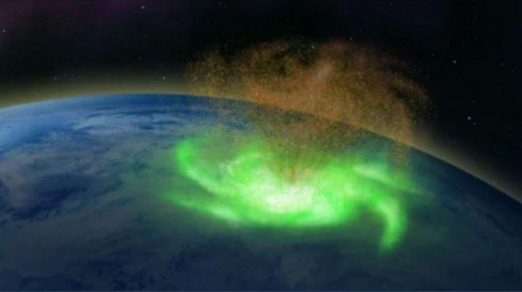 Moment UNIC surprins de camerele din cosmos – un uragan spațial